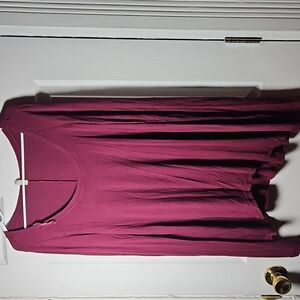 Free people burgundy rain drop tee women’s size M